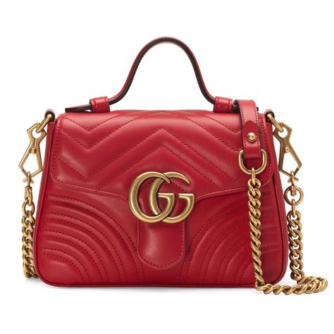 red gucci handbag with plastic handles|red Gucci small bag.